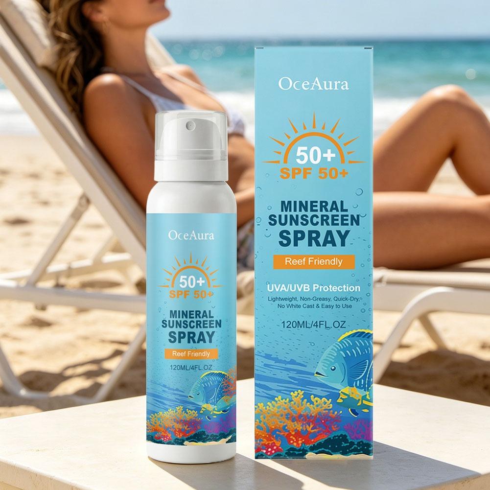 OceAura SPF50+ Mineral Sunscre - مراجعة Face Mist Mineral وسعره
