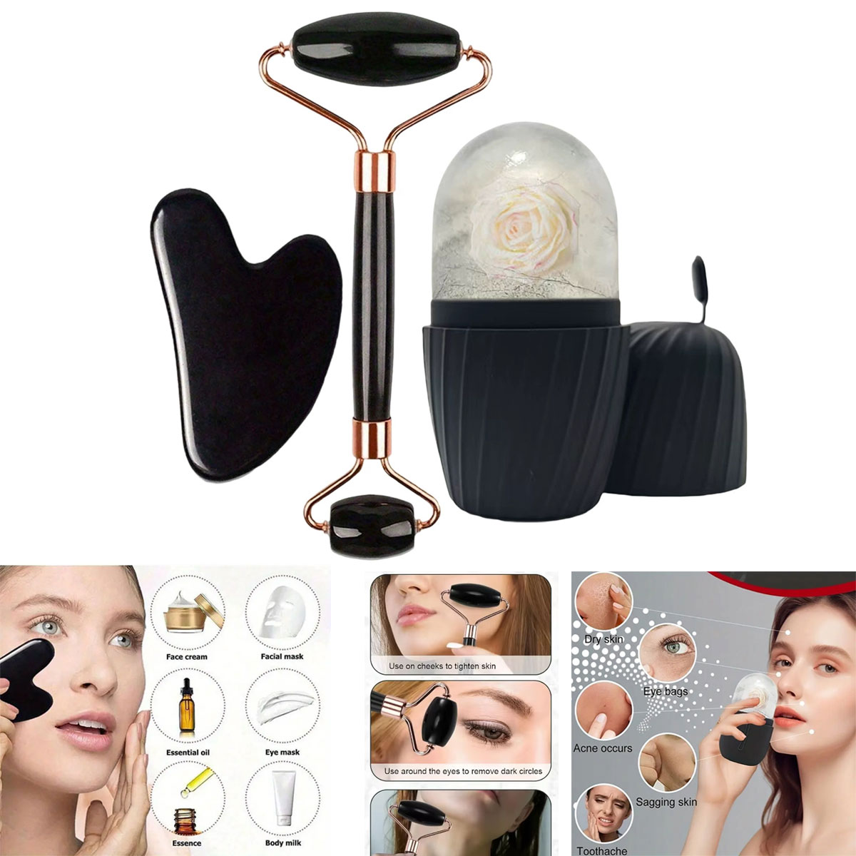 Ice Face Roller Set 1/2/3pcs F - مراجعة Skincare Ingredients Checker وسعره